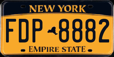NY license plate FDP8882