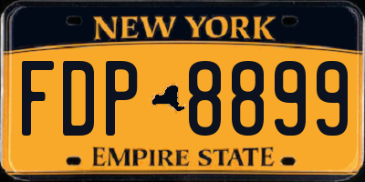 NY license plate FDP8899