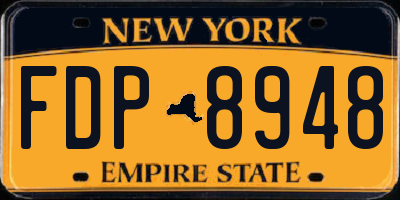 NY license plate FDP8948