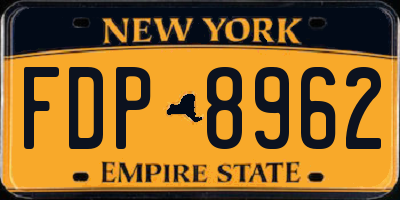 NY license plate FDP8962