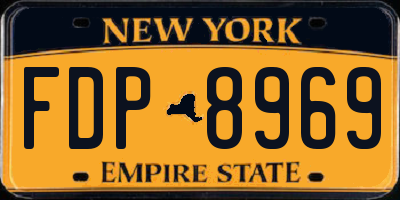NY license plate FDP8969