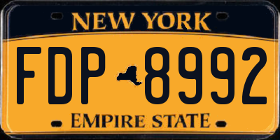 NY license plate FDP8992