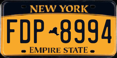 NY license plate FDP8994