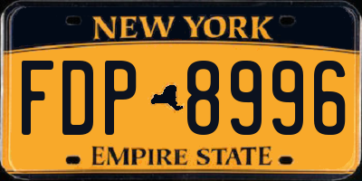 NY license plate FDP8996