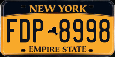 NY license plate FDP8998