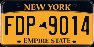 NY license plate FDP9014