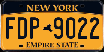 NY license plate FDP9022