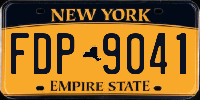 NY license plate FDP9041