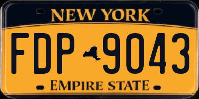 NY license plate FDP9043