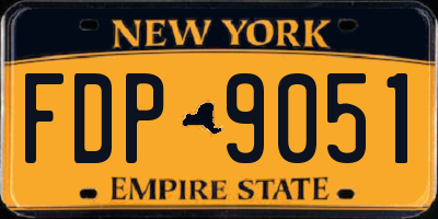 NY license plate FDP9051