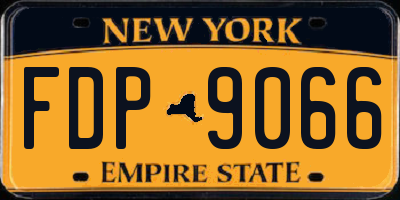 NY license plate FDP9066