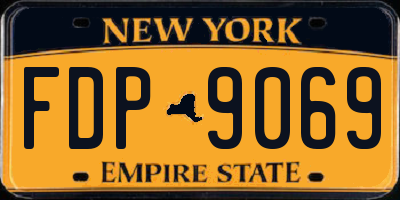 NY license plate FDP9069