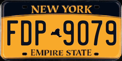 NY license plate FDP9079