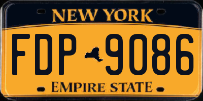 NY license plate FDP9086