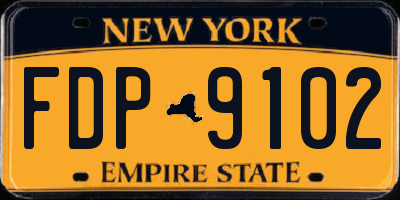 NY license plate FDP9102