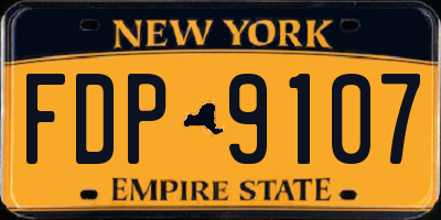 NY license plate FDP9107
