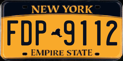 NY license plate FDP9112