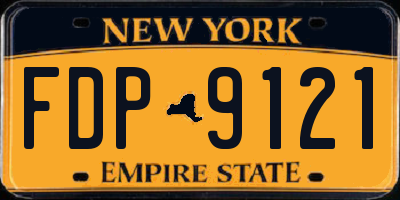 NY license plate FDP9121