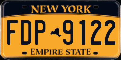 NY license plate FDP9122