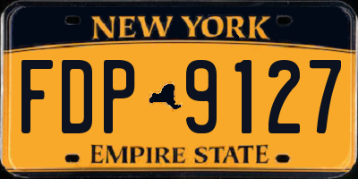 NY license plate FDP9127