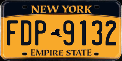 NY license plate FDP9132
