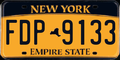 NY license plate FDP9133