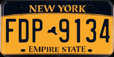 NY license plate FDP9134
