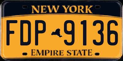 NY license plate FDP9136