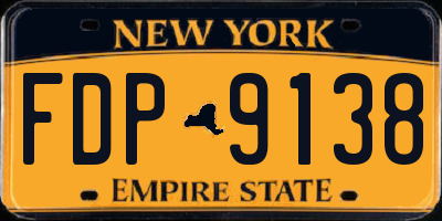 NY license plate FDP9138