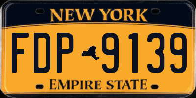 NY license plate FDP9139