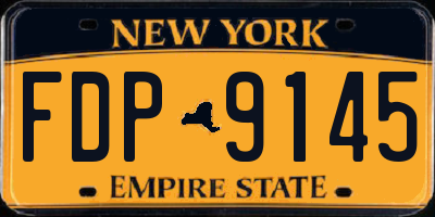 NY license plate FDP9145