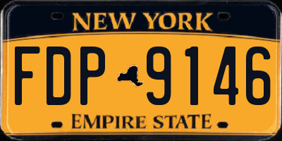 NY license plate FDP9146
