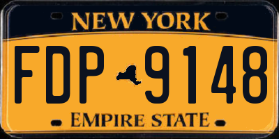 NY license plate FDP9148