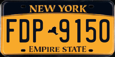 NY license plate FDP9150