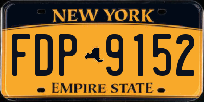 NY license plate FDP9152