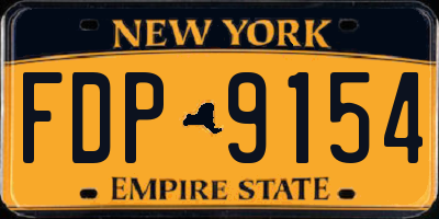 NY license plate FDP9154