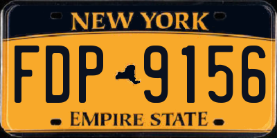 NY license plate FDP9156