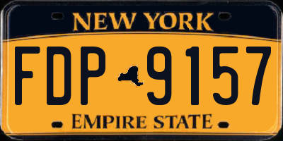 NY license plate FDP9157