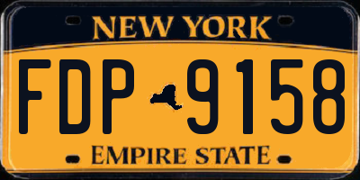 NY license plate FDP9158