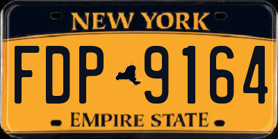 NY license plate FDP9164