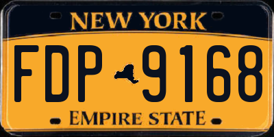 NY license plate FDP9168