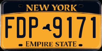 NY license plate FDP9171