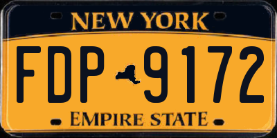 NY license plate FDP9172