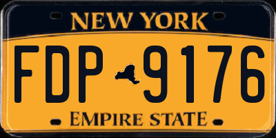 NY license plate FDP9176