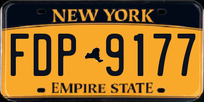 NY license plate FDP9177