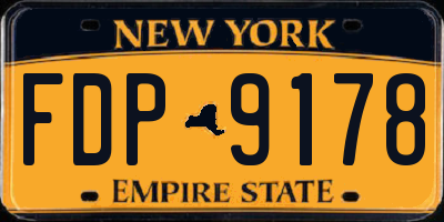 NY license plate FDP9178