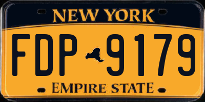 NY license plate FDP9179