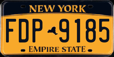 NY license plate FDP9185
