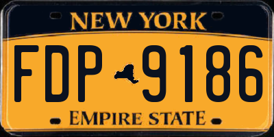 NY license plate FDP9186