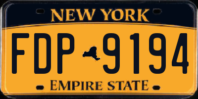 NY license plate FDP9194